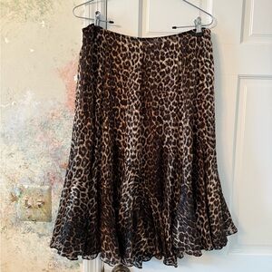 Dana Buchman Animal Print Skater Skirt
